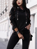 Spring Women's Clothing Hot Fashion Casual Pure Stripe Two Sets Of Sportswear Women's