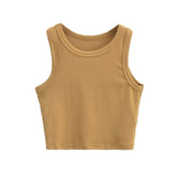 Base Vests 2024 Summer New Fashion Sexy Women's Crop Tops Sling Vest Camis-Outfit