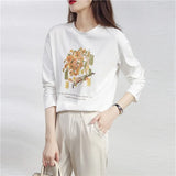 Women's Tshirt Casual Tops printing T Shirt Basic bottoming shirts Ladies o-neck Long Sleeve Tee