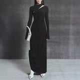 Temperament Collar Dress Dress In Spring 2025 New Simple Fold Design Textured Temperament