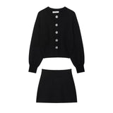 New Large Buckle Knitted Coat 5536166 Miniskirt