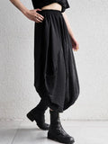 High Elastic Waist Black Striped Spliced Harem Trousers New Loose Fit Pants Women Fashion Tide Spring Summer 2023