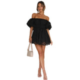 Women's Clothing Hot 2026 Summer New Sexy High-Waisted Shoulder Fashion Short Dress