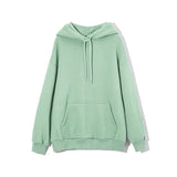 Autumn Winter Thickened Fleece Hooded Sweatshirt Women Loose Solid Warm Hoodies Female Casual Soft Pullovers 2021