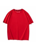 Oversized T shirt Women Cotton 220g Solid Loose O Neck Black Tops Women 2022 Tees Ladies Oversize Boyfriend Tshirt
