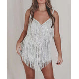 Festival Essou Sequining 2025 New Solid Colored Delide V-Necked Sling