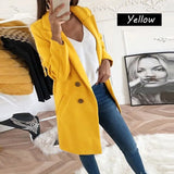 Turn-Down Collar Coats Autumn Winter Fashion Long Sleeve Pocket Vintage Jackets Slim Button Solid Casual Outwear