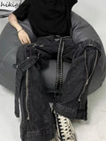 Korean Y2k Pants Women Fashion Streetwear Jeans High Waist Casual Zipper Denim Pantalon Femme Straight Vintage Trousers-Outfit