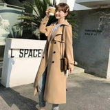 Toloer Trench Coat Female Spring And Autumn 2024 Spring New Medium And Long Korean British Style Small People Wear A Coat-Outfit