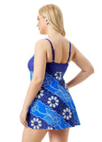 Strap Floral Print Plus Size One Piece