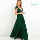 Style Multi-Wear Multi-Rope Cross-Back Sexy Bandage Dress Long Dress-Outfit