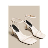 High Heels Women's Fine Summer Dress French Word With Roman Beautiful High Heel Sandals Female