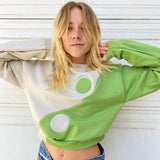 Geometry Patchwork Loose Oversized Hoodie Women Aesthetic Sweatshirt Casual O-neck Long Sleeve Pullovers Fall