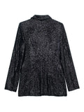 Blazer Jackets Women Single Button Long Sleeve Pockets Coats Autumn Winter Chic Female Notched Office