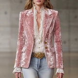 Spring And Autumn New Women's Long Sleeves Clip Casual Suit Set
