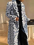 New Imitation Fur Fur Plush Long Coat Hooded Over Knee Thick Loose Coat