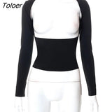 Backless Sleeve Blue Y2K Short Top Women Casual O Neck 2023 Summer Tees Sexy Vintage Cut
