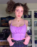 New 2020 Cute Purple Pink Camis Cop Tops Tank Tops Tees Off Shouler Cropped Top Sexy t shirt For Women Summer