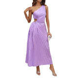 Women's 2026 Summer New French One-Shoulder Collar Folding Folding