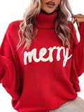 Turtleneck Women's Autumn And Winter Loose Bat Sleeves Wearing Knitted Tops
