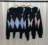 Fashion Sweater College Style Sweaters Bottoms Clothes Pull Femme 2021 Autumn Knitted Jumper Sweater V-neck Pullover