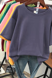 100% Cotton M-4XL T Shirt Solid Color Tshirt Basic Short Sleeve Women's Top Summer Couple O Neck Oversized T