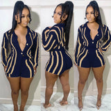 Striped Knitted Sweater Cardigan and Shorts Two Piece Set Women Clothing Fall 2023 Fashion Matching Sets
