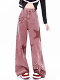 hip hop boyfriend jeans with star pattern