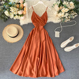Gentle Wind Long Dress Children's Summer Dress 2023 New Goddess Heart Machine Open-Back Strap Halter Dress-Outfit