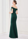 Fringe Tassels Off Shoulder Formal Mermaid Evening