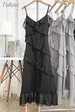 Vestidos De Mujer Sexy Summer Dress Women Sweet Ruffles Backless Robe Femme Slim Fit Fashion Korean Elegant Robe