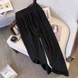 Toloer Wide Leg Pants Women's Pants Spring And Autumn 2024 New High Waist Hanging Feeling Straight Tube Advanced Sense Show Thin Pink Pants Summer-Outfit