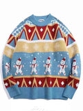 Autumer Winter Korean Christmas Pullover Women Sweater Loose Slim Knit Fashion Thick Crew Neck Soft Warm Long Sleeve