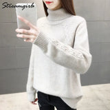 Winter Sweater Women Jumper Ladies Vintage Sweaters Knitted Pullover Women's Sweater Thick Warm Turtleneck Pull