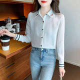 Spring Autumn Women's Blouses Fashion printing ladies shirts Long Sleeve Shirts causal Tops Blusas