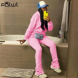 Spring Womens 2 Two Piece Sets Outfits Tracksuit Sweatsuits For Women Long Sleeve Top Pants Suits Pink Matching Sets