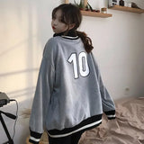 Women Thicker Plus Velvet Solid Striped Printed Oversize Loose Turtleneck Full Sleeve Womens Hoodie Leisure Korean