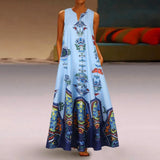 Floral Print Boho Casual Long Dress Summer Clothes For Women V-neck Sexy Off Shoulder Ladies Dresses Plus Size Maxi