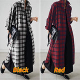 Vintage Women Check Sundress 2022 ZANZEA Autumn Shirt Dress Long Sleeve Maxi Vestidos Female Button Lapel Robe Femme