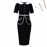 Women's New Summer Short-Sleeved Fashion Temperament OL Tongle Color High-Waisted African
