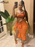 Summer Streetwear Long Skirts For Women 2022 Black Ruched Pink Skirts Fashion Orange Green Purple Pleated Midi Skirt