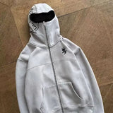 Hoodie Double-Headed Zippered Niche Design New Eyes Can See Simple Embroidery Coat