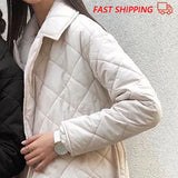 Winter Spring Mid-length Women's Parkas Black Cotton Padded Lace Jacket Light Thin Fashion Elegant Quilted Coats for