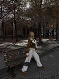 Cashmere Jackets Women Loose Zipper Long Sleeve Short Coat Autumn And Winter New Double-sided Short Warm