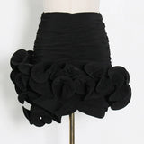 Casual White Skirt For Women High Waist Patchwork Asymmetrical Ruched Mini Skirts Females Summer Fashion 2022