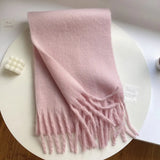 Winter Female Cashmere Plaid Scarf Women Blanket Scarves Wide Lattice Long Rainbow Shawl Wrap Warm Tippet