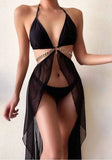Chains Cover-Up Bikini Two Piece