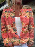New 3D Printed Women's Cardigan Knitted Jacket Spring Autumn Shirt