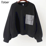 Cotton Pullovers Women Spring Autumn Trendy Sweatshirts Design Niche Loose Pullover Long Sleeve Coat Tops All-match