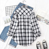 Blouses Shirts Womens Tops And Blouses 2020 Womenswear Long Sleeve Clothing Button Up Down Shirt Plaid Korean Female